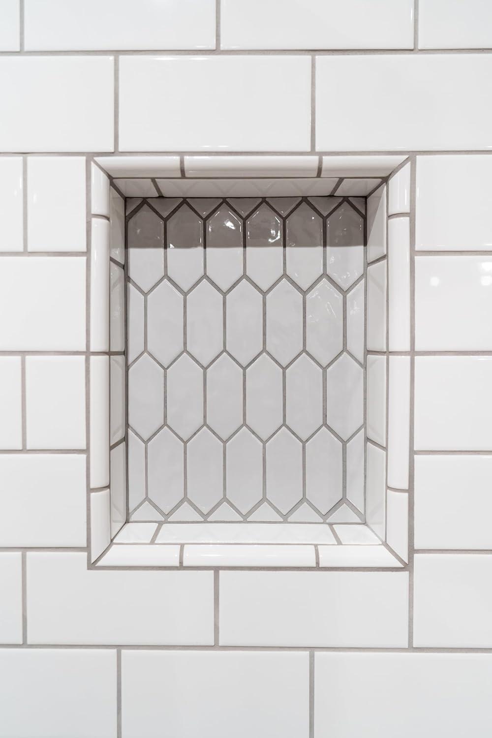 EZ NICHES New Ready for Tile Recessed Bathroom Shower Shampoo Shelf Niche (11" X 16" Medium Rectangular)