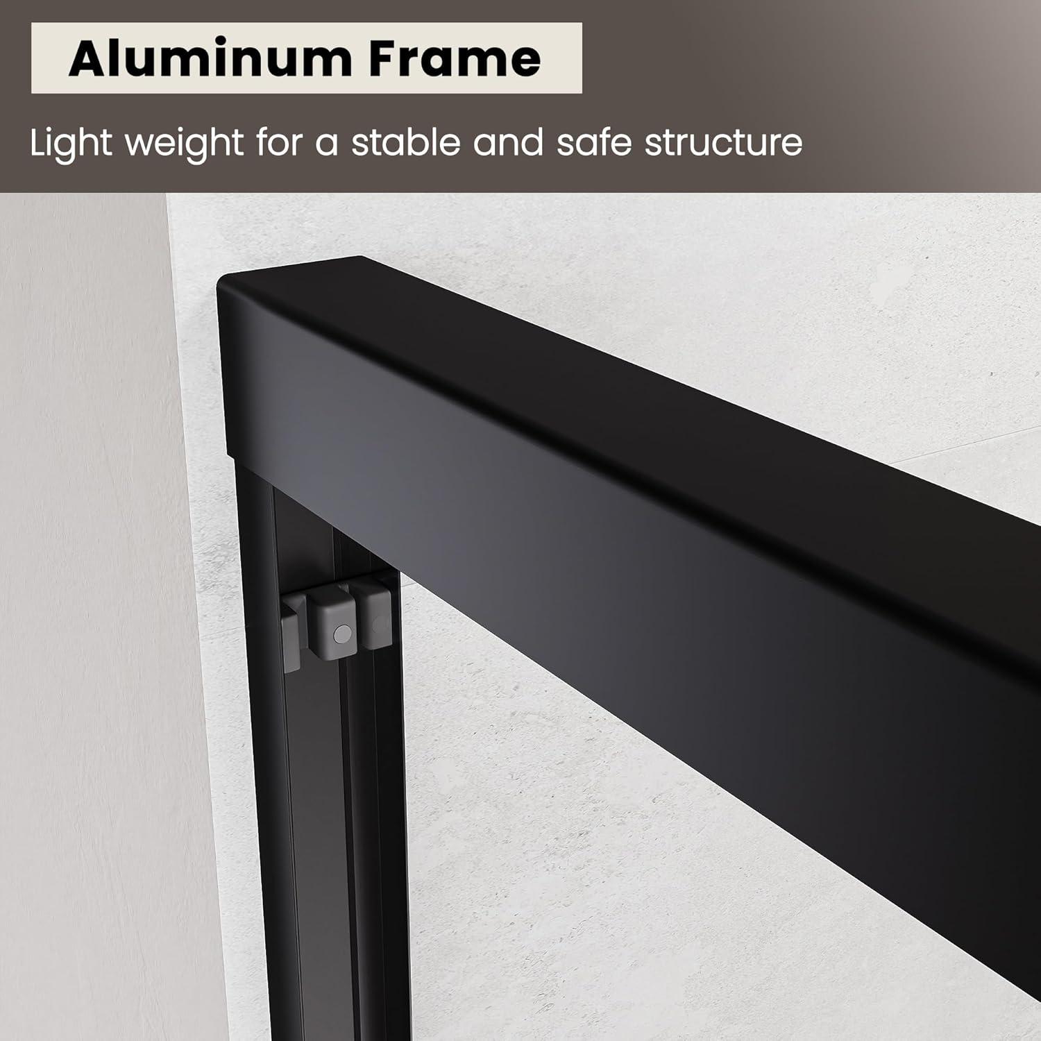 LOONGFIELD Sliding Shower Glass Door 56-60 In. W X 72 In. H, Adjustable Semi Frameless Shower Door, Certified Thick Clear Clear Tempered Glass, 304 Stainless Steel Handles ASTARQ-W2269P144324