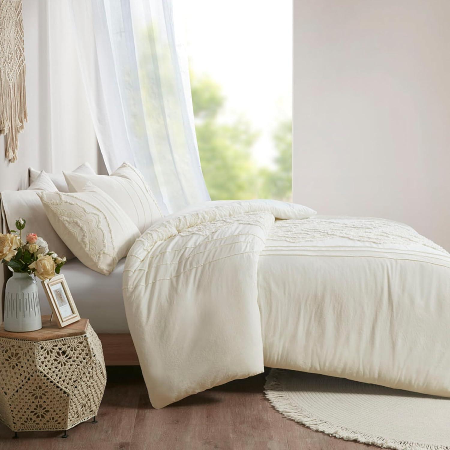 Madison Park Margot Boho Style Embroidered 100% Cotton Comforter Set
