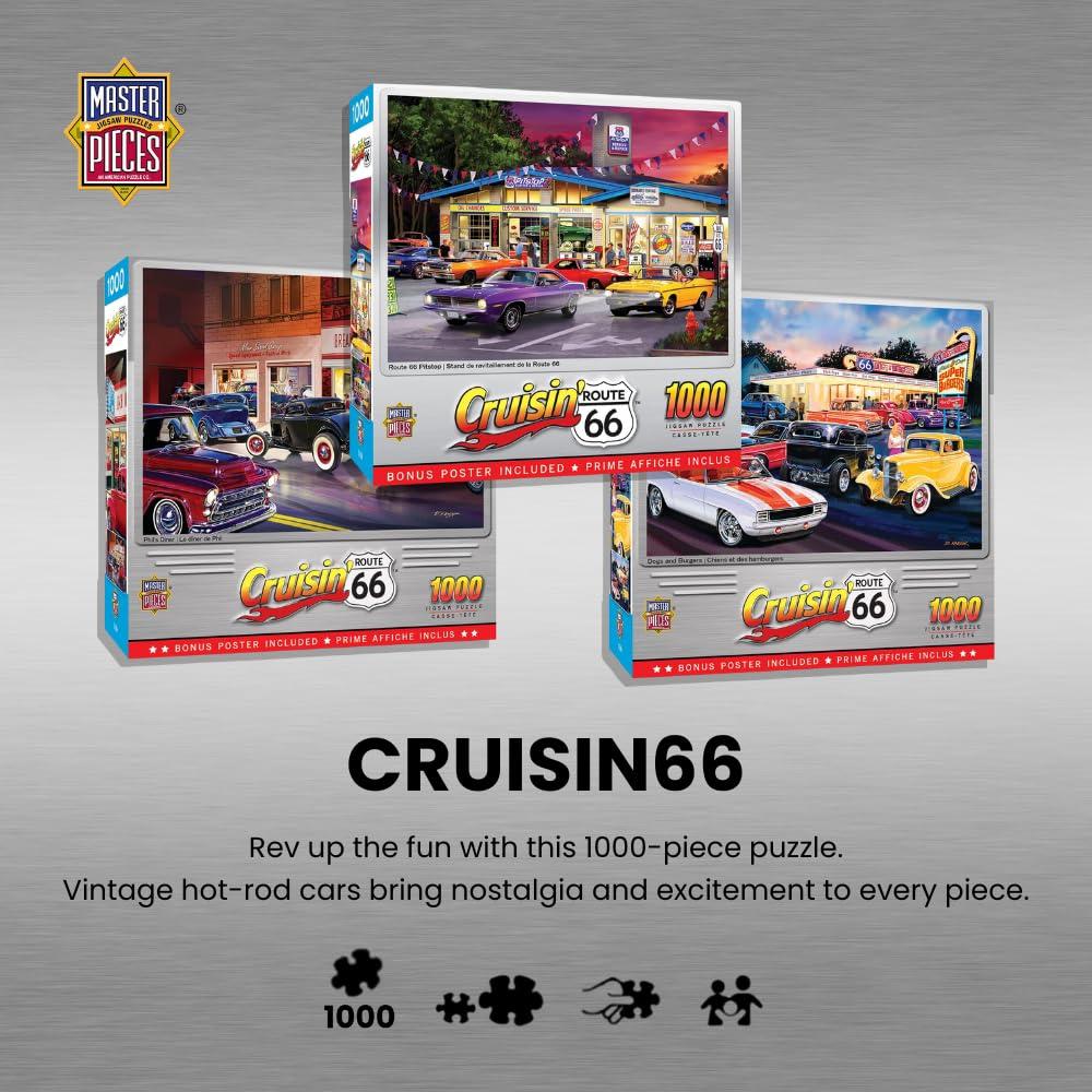 MasterPieces 1000 Piece Jigsaw Puzzle - Main Street Muscle - 19.25"x26.75"