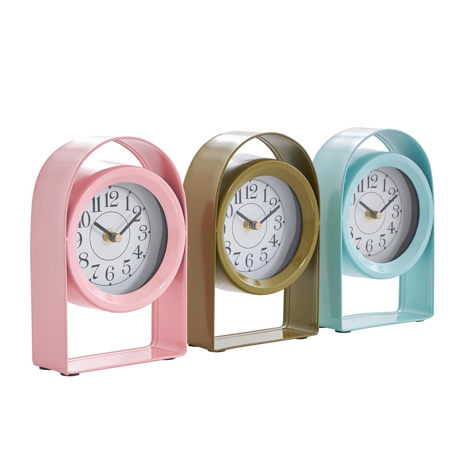 Lailah Metal Clock With Arched Stands (Set of 3)