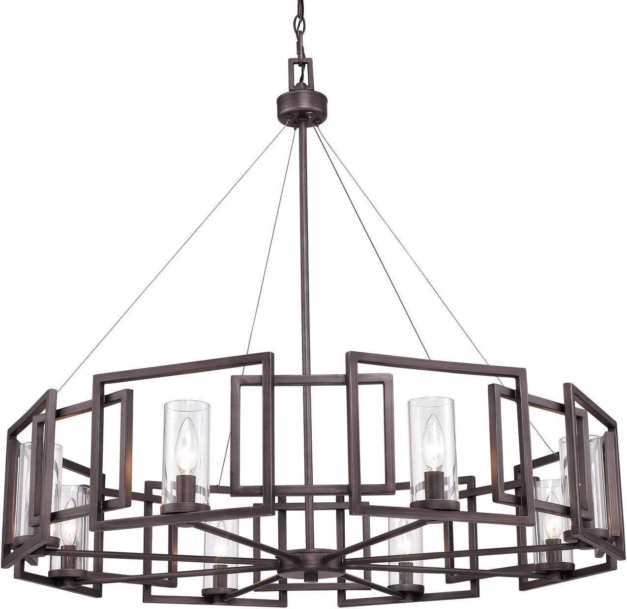 Golden Lighting Marco 8-Light Chandelier in Matte Black