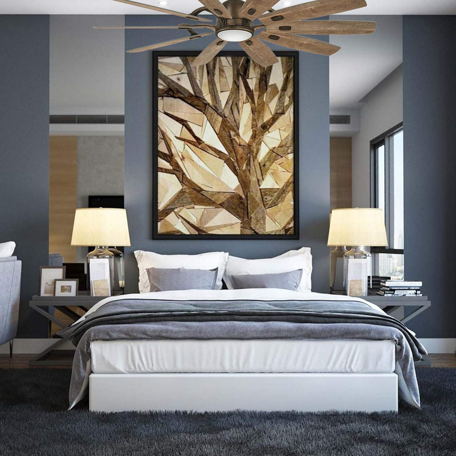 65" Barn 10 - Blade LED Smart Standard Ceiling Fan with Remote Control and Light Kit Included