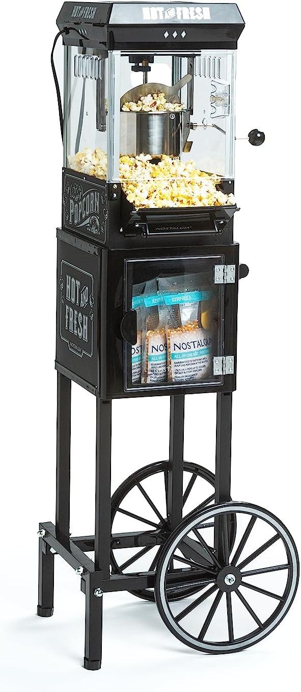 Nostalgia Vintage 2.5-Ounce Popcorn Cart, 45-48 Inches Tall