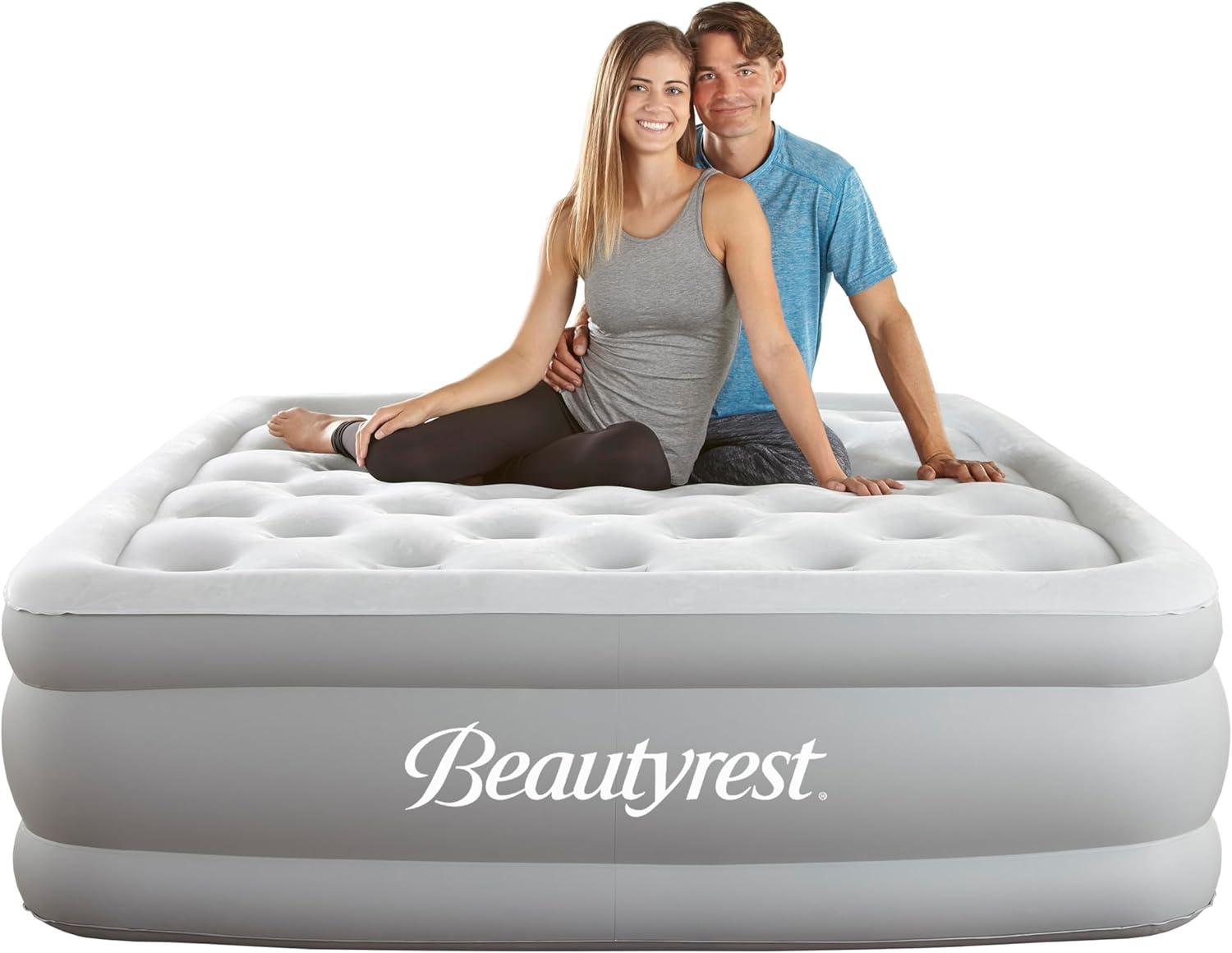 Beautyrest Queen Size Gray Raised Air Bed with Pump