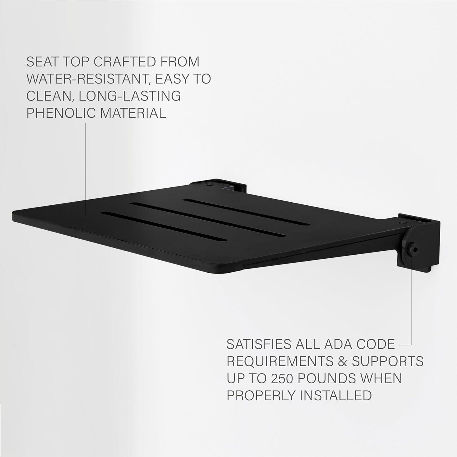 Seachrome SHAFSL-185155-PBS-S-MB SlimLine Folding Shower Bench Seat