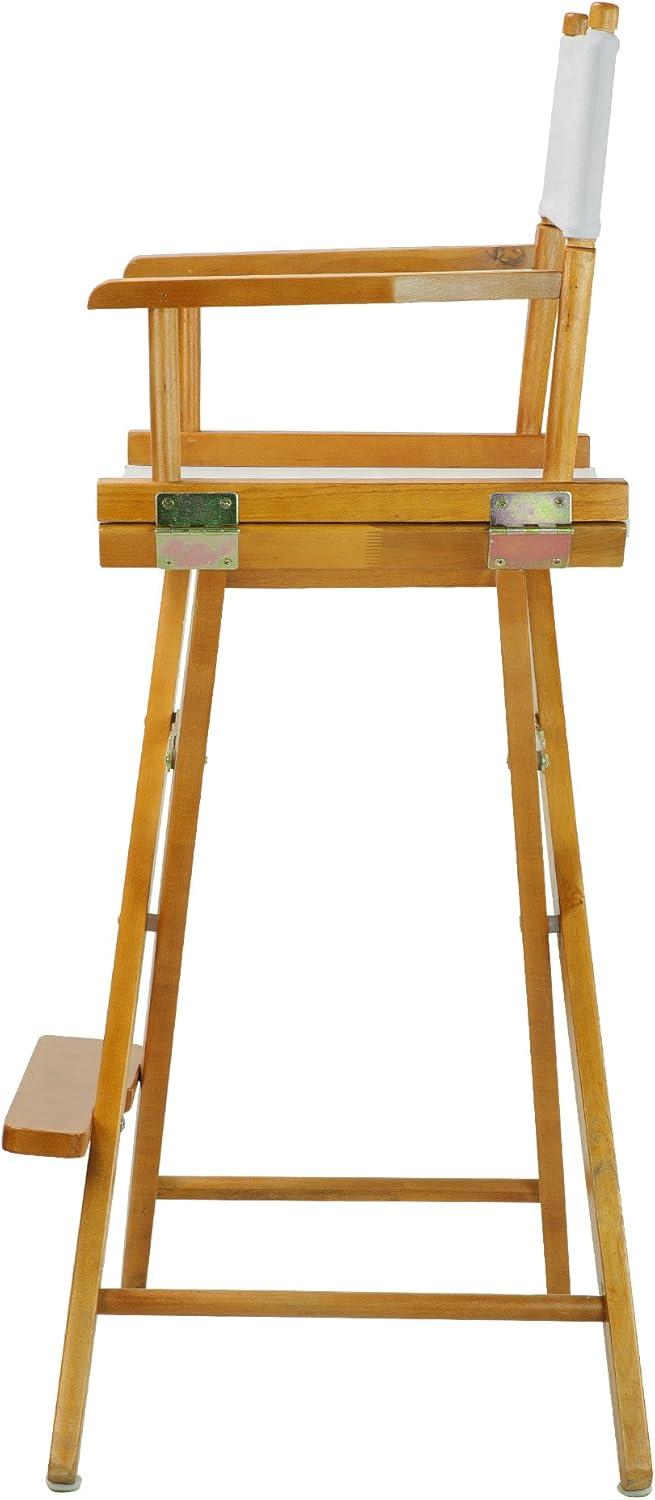 White Canvas and Wood Director's Chair, 45.5" Height