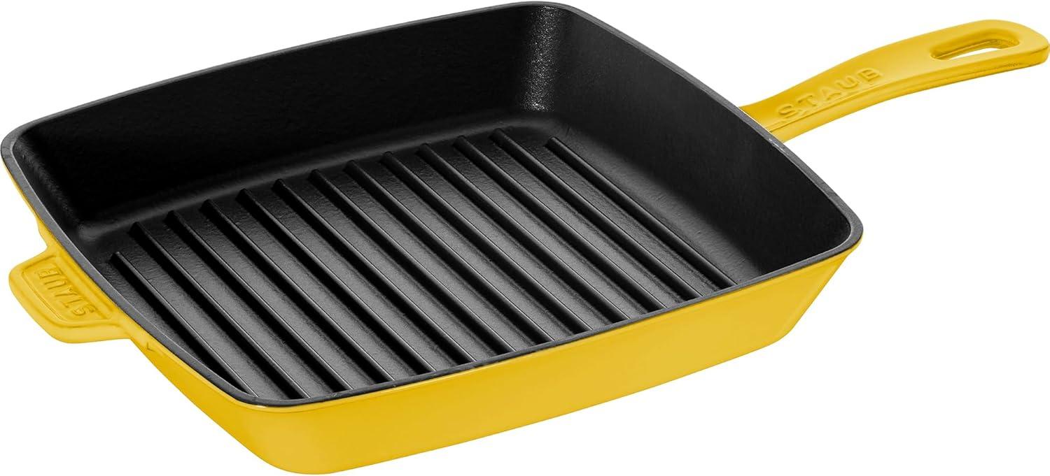 Staub 12" Citron Enameled Cast Iron Square Grill Pan