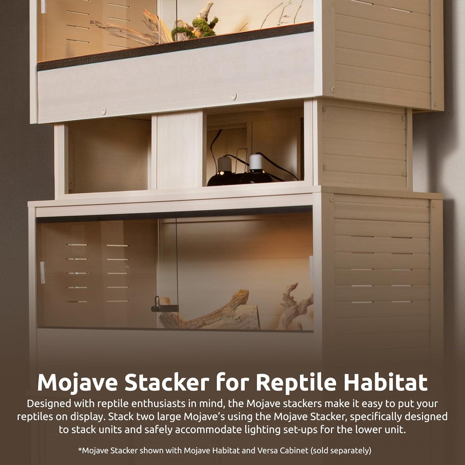 ECOFLEX®Mojave Reptile Habitat Lounge Terranium Stacker, Large- Maple