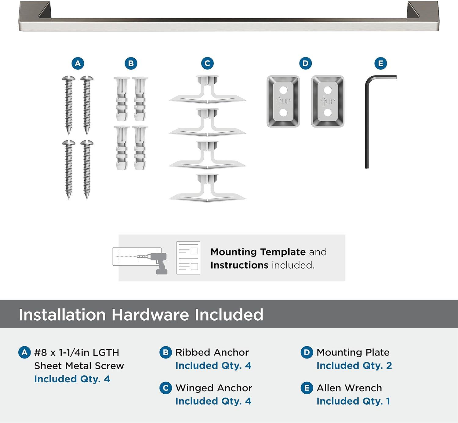 Amerock Blackrock Brushed Nickel 24 inch (610mm) Towel Bar