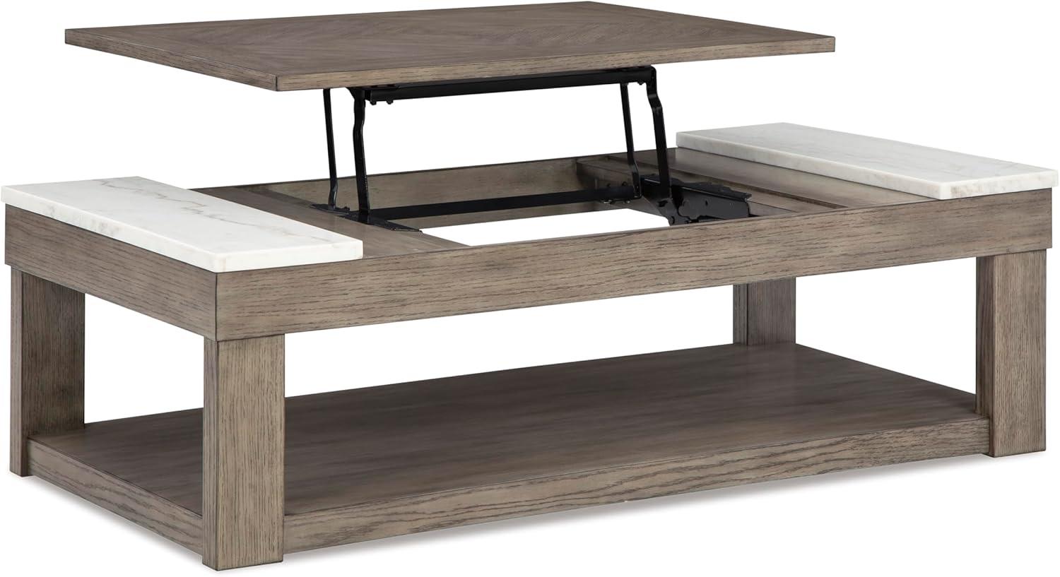 Ashley Furniture Loyaska Brown Lift-Top Coffee Table