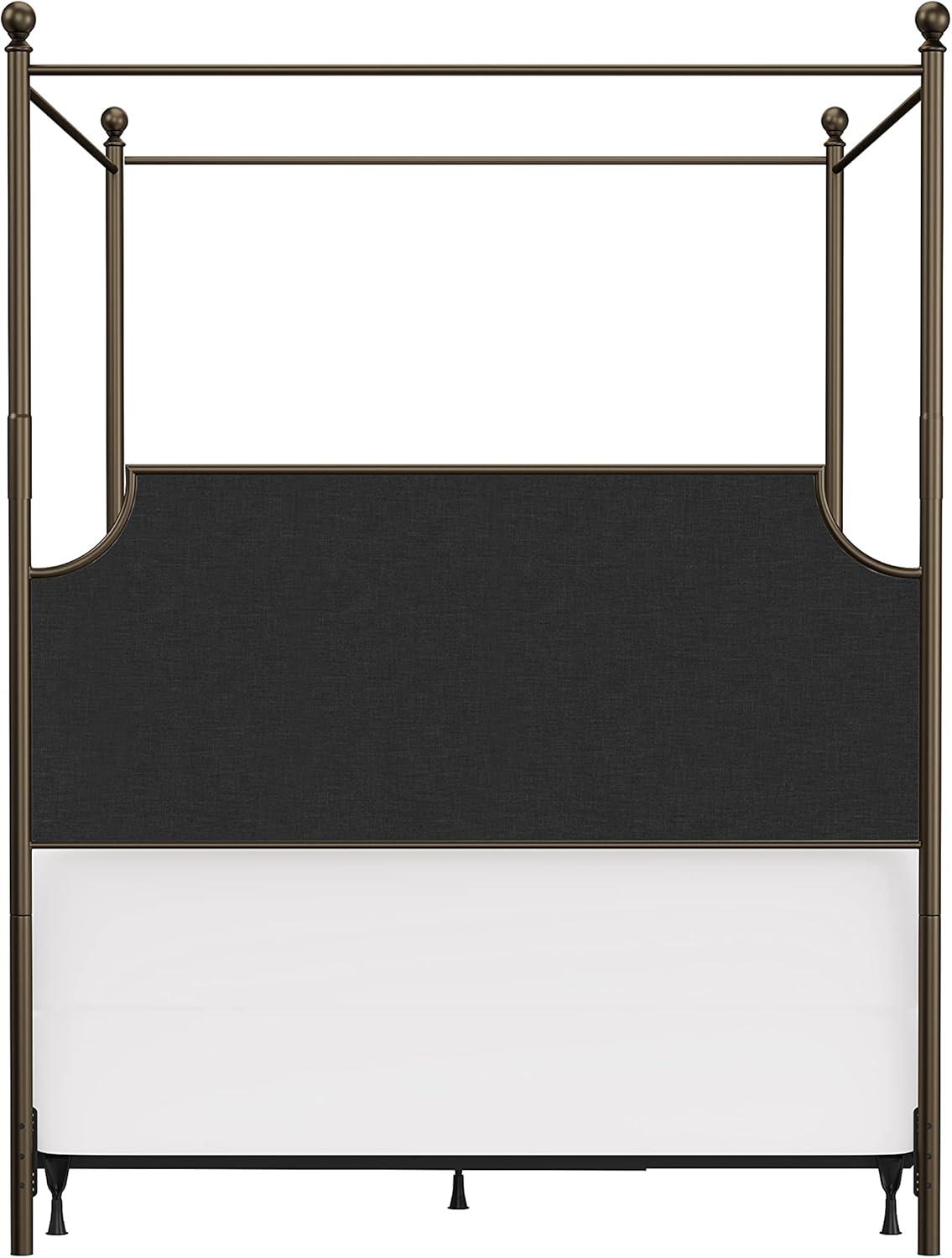 Aasif Upholstered Metal Canopy Bed