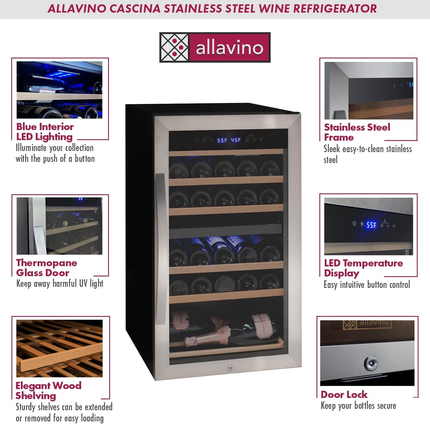 Allavino Dual Zone 19'' Freestanding 28 Bottle Wine Refrigerator