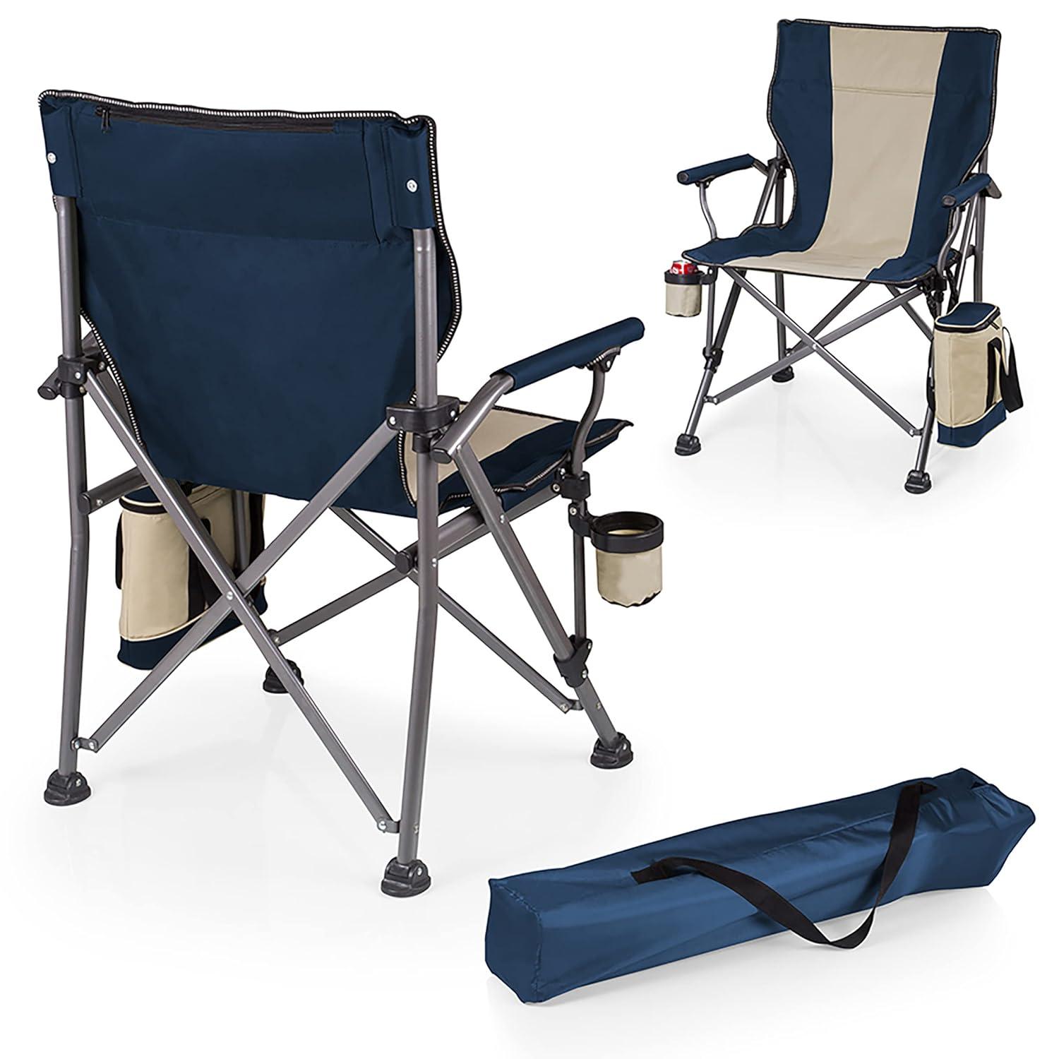 Oniva 2pc Outlander Portable Camping Chair with Cooler - Navy Blue