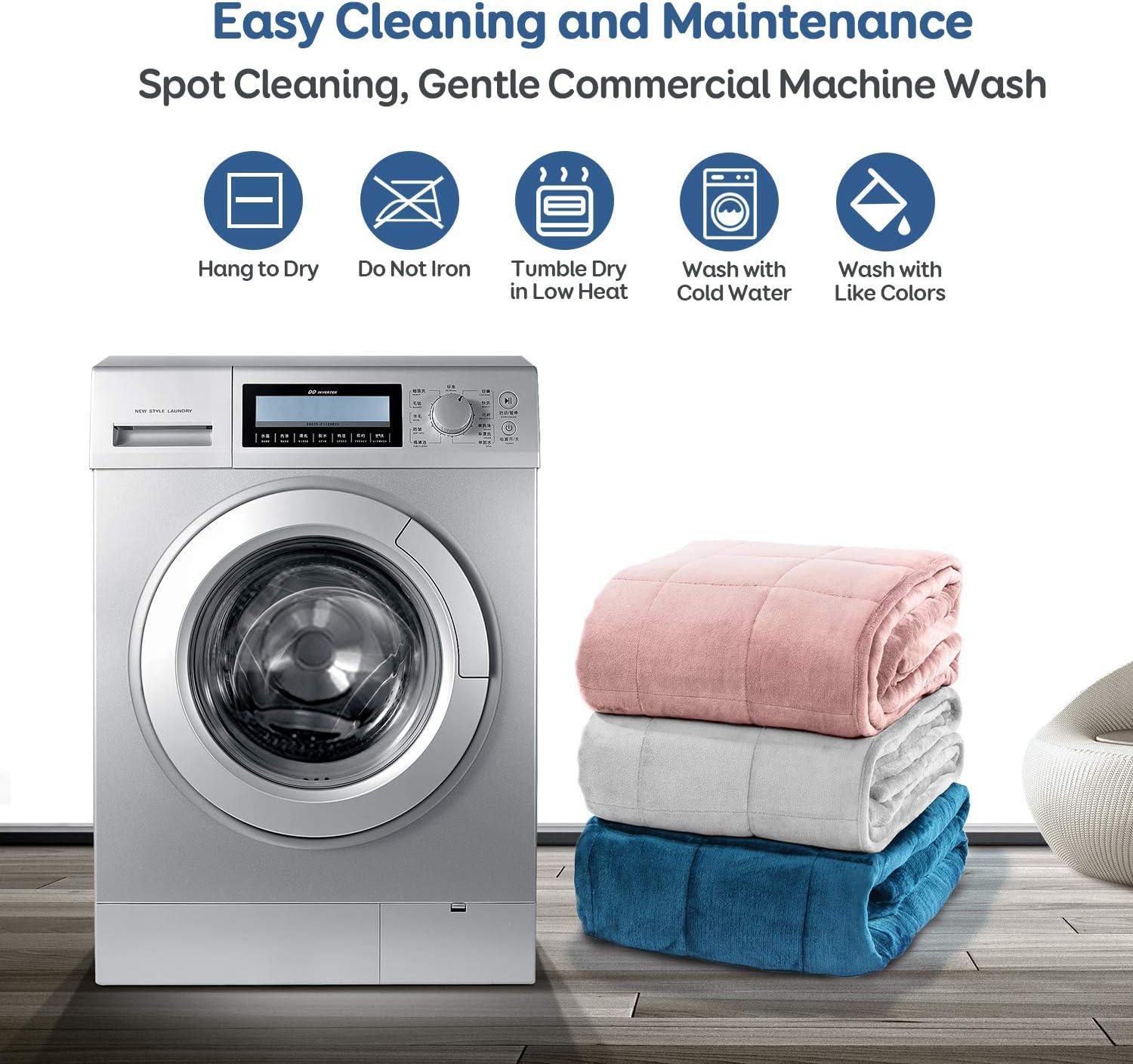 Cottonblue Weighted Blanket 15lbs for Queen Bed, Sherpa Flannel Weighted Blankets for Adults, Fuzzy Soft Sherpa Flannel Weighted Throw Blanket 60 x 80 in, Cozy Plush Blanket for Sofa Bed,Slate Blue