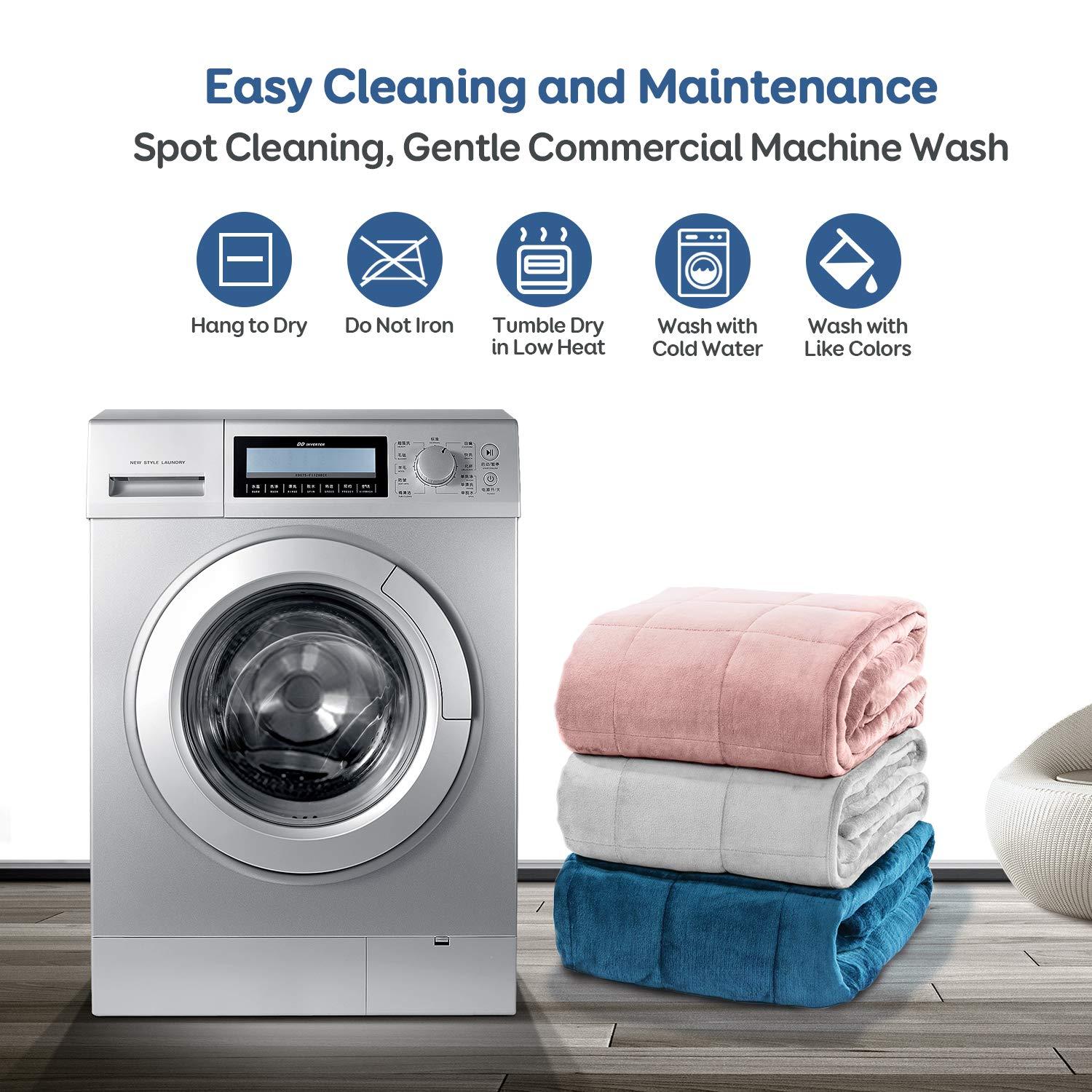 Cottonblue Weighted Blanket 15lbs for Queen Bed, Sherpa Flannel Weighted Blankets for Adults, Fuzzy Soft Sherpa Flannel Weighted Throw Blanket 60 x 80 in, Cozy Plush Blanket for Sofa Bed,Slate Blue