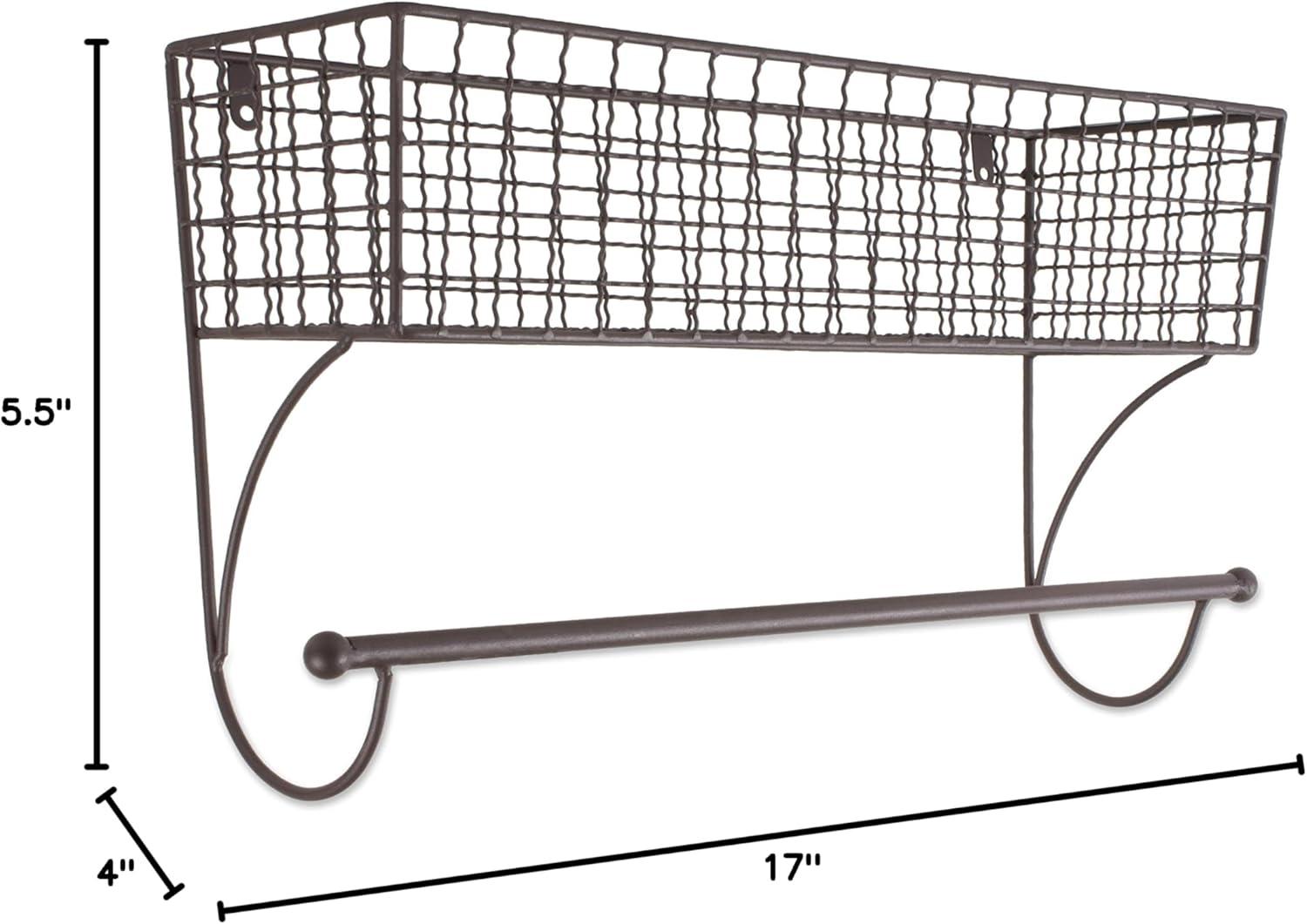 DII Rustic Farmhouse Bathroom Decor, Metal Storage, Large Towel Bar, Rustic