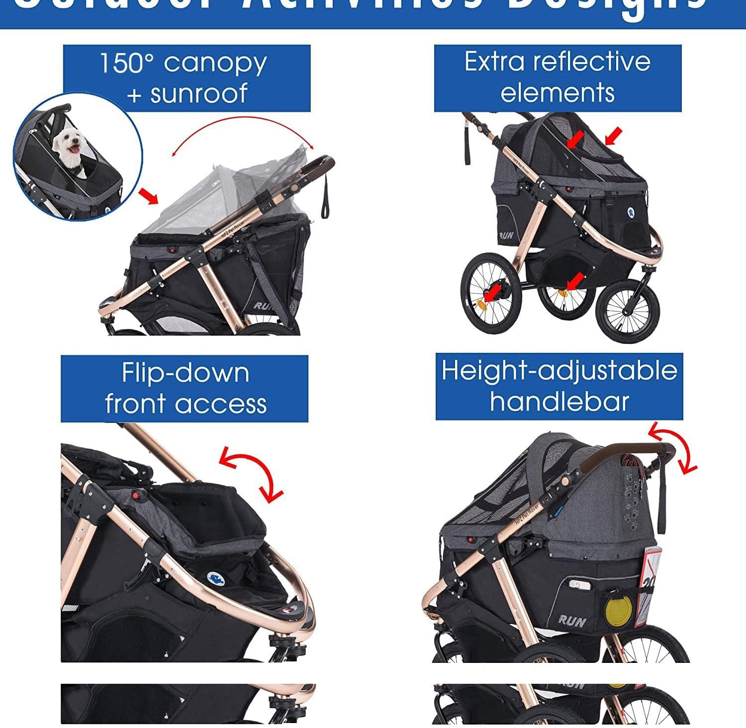 HPZ Pet Rover Run Foldable Pet Jogger Stroller