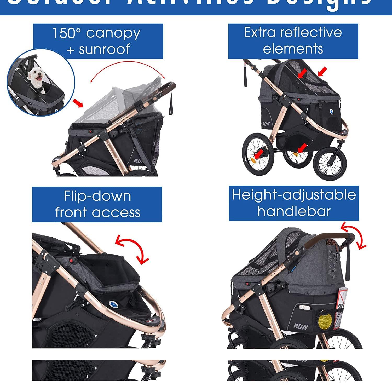 HPZ Pet Rover Run Foldable Pet Jogger Stroller