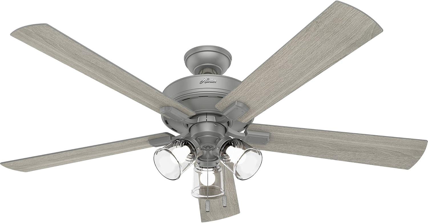 Hunter Fan 60" Crestfield 5 - Blade Ceiling Fan with Pull Chain and Light Kit Included