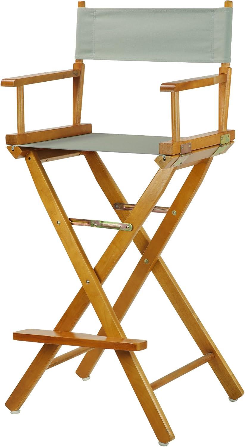 "30" Director's Chair Honey Oak Frame-Gray Canvas"