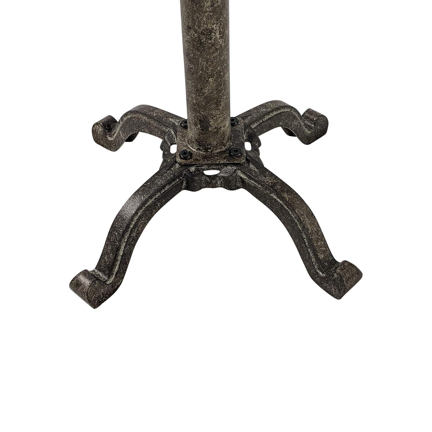 Carolina Living Colton Adjustable Vintage Table Natural Driftwood/Aged Iron: Mango Wood, Iron Frame, 30 Day Warranty