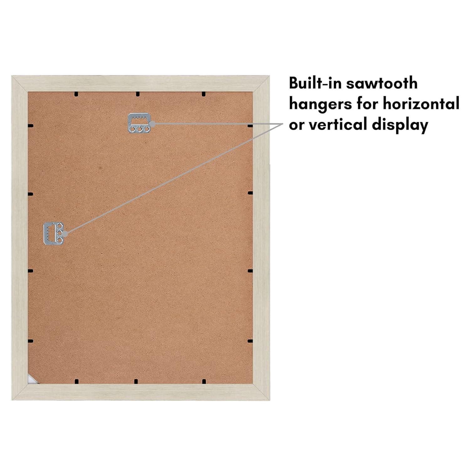 Americanflat 11x14 Picture Frame with Shatter-Resistant Glass - Use as 8x10 Frame with Mat or Display 11x14 Photo Without Mat - Signature Collection - Picture Frames for Wall Display - Light Wood