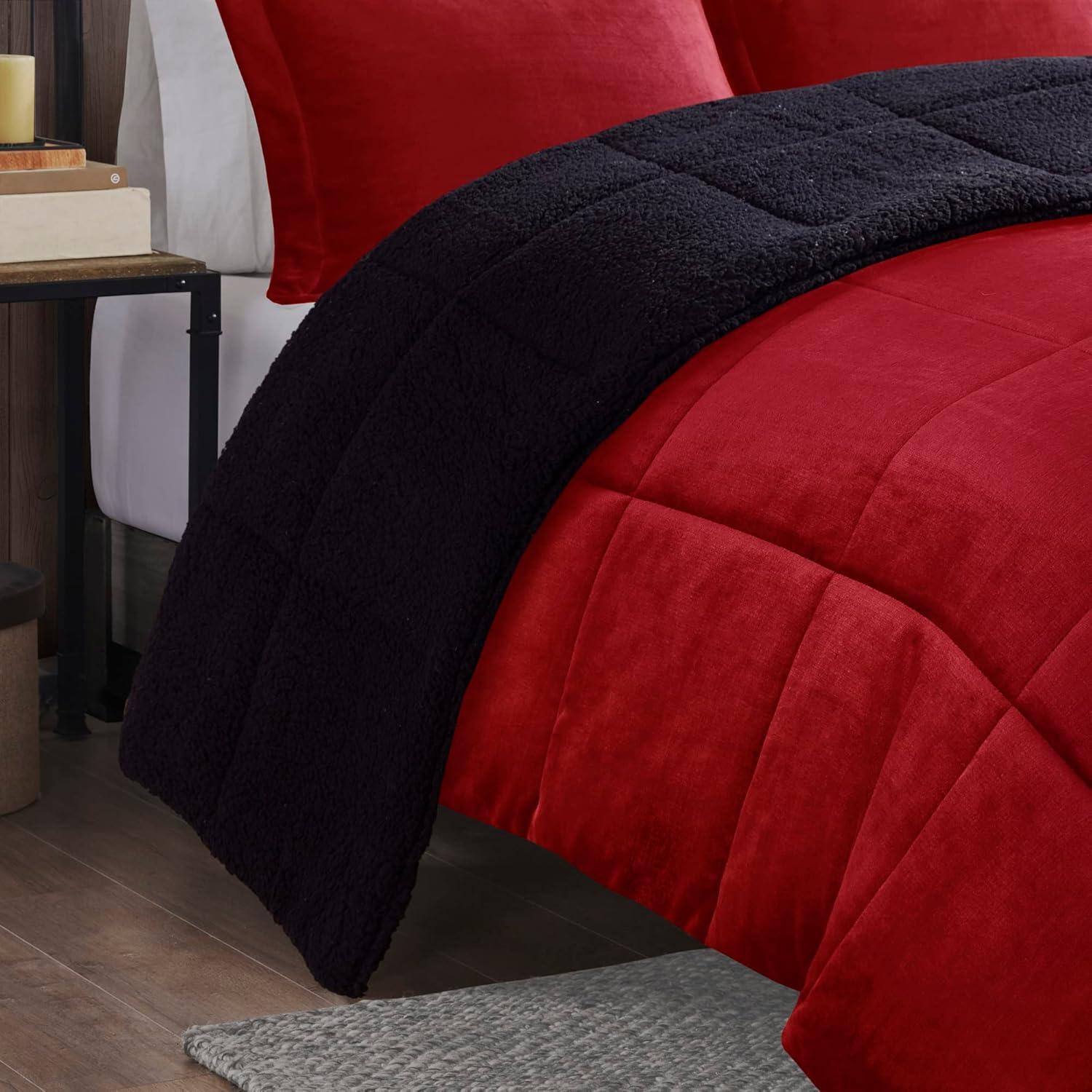 Woolrich Alton Plush to Sherpa Down Alternative Comforter Set