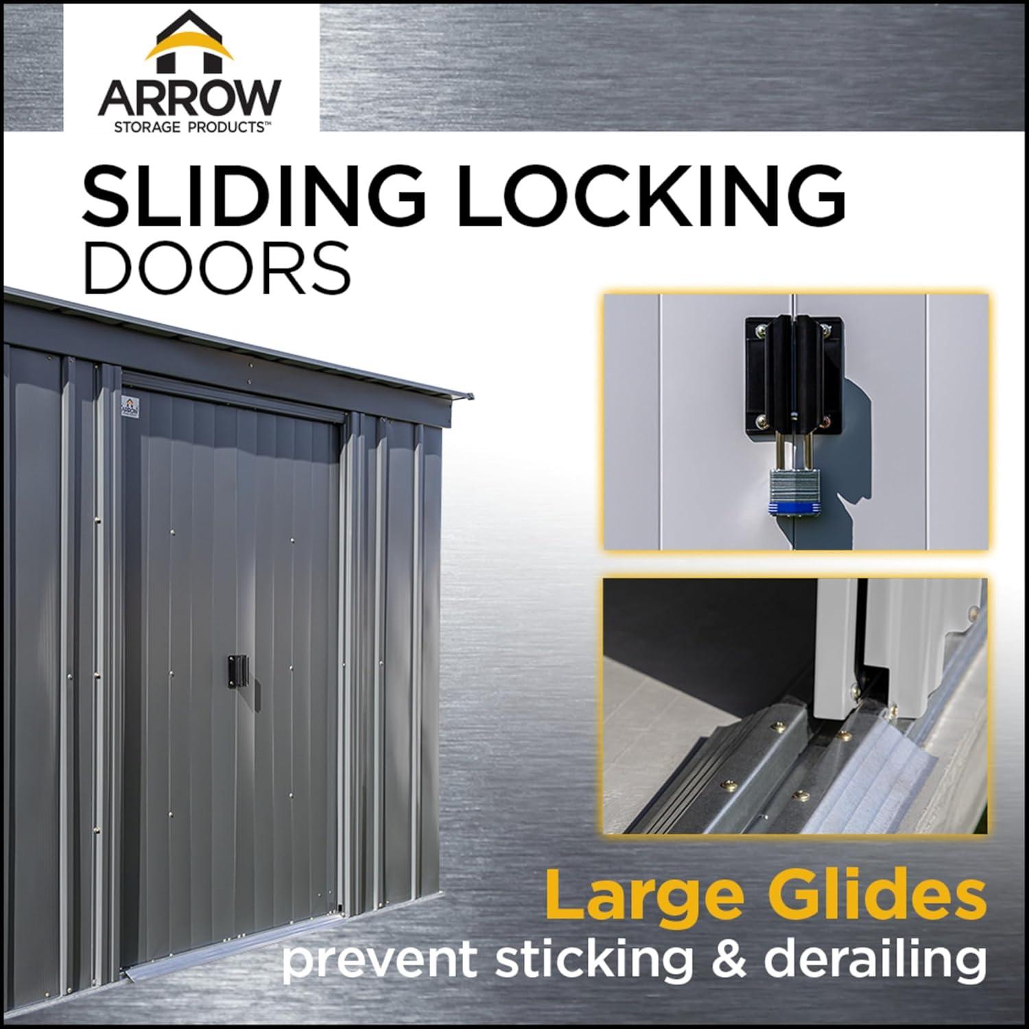 12 ft. W x 12 ft. D Galvanized Steel Storage Shed