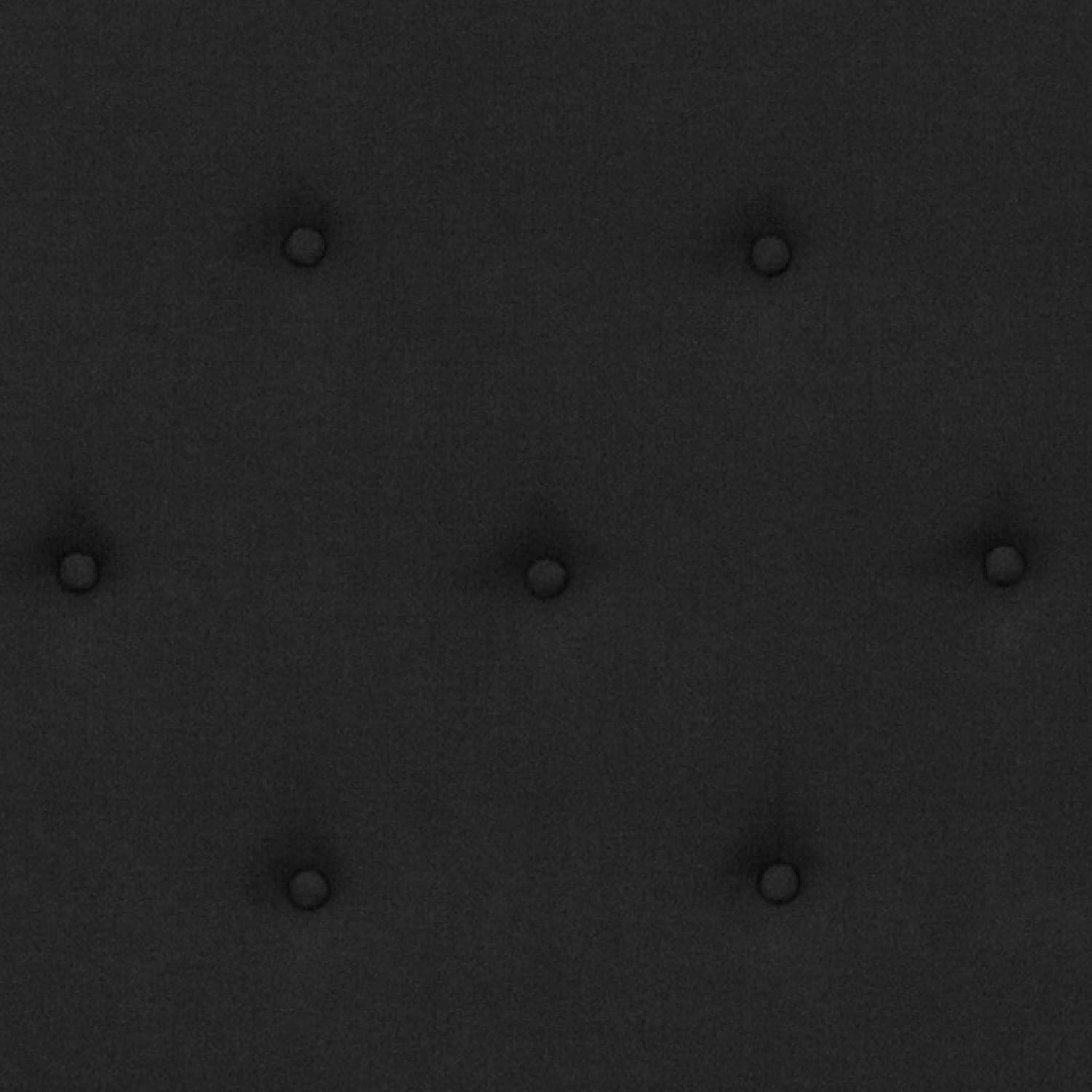 Flash Furniture Roxbury Queen Size Tufted Upholstered Platform Bed in Black Fabric