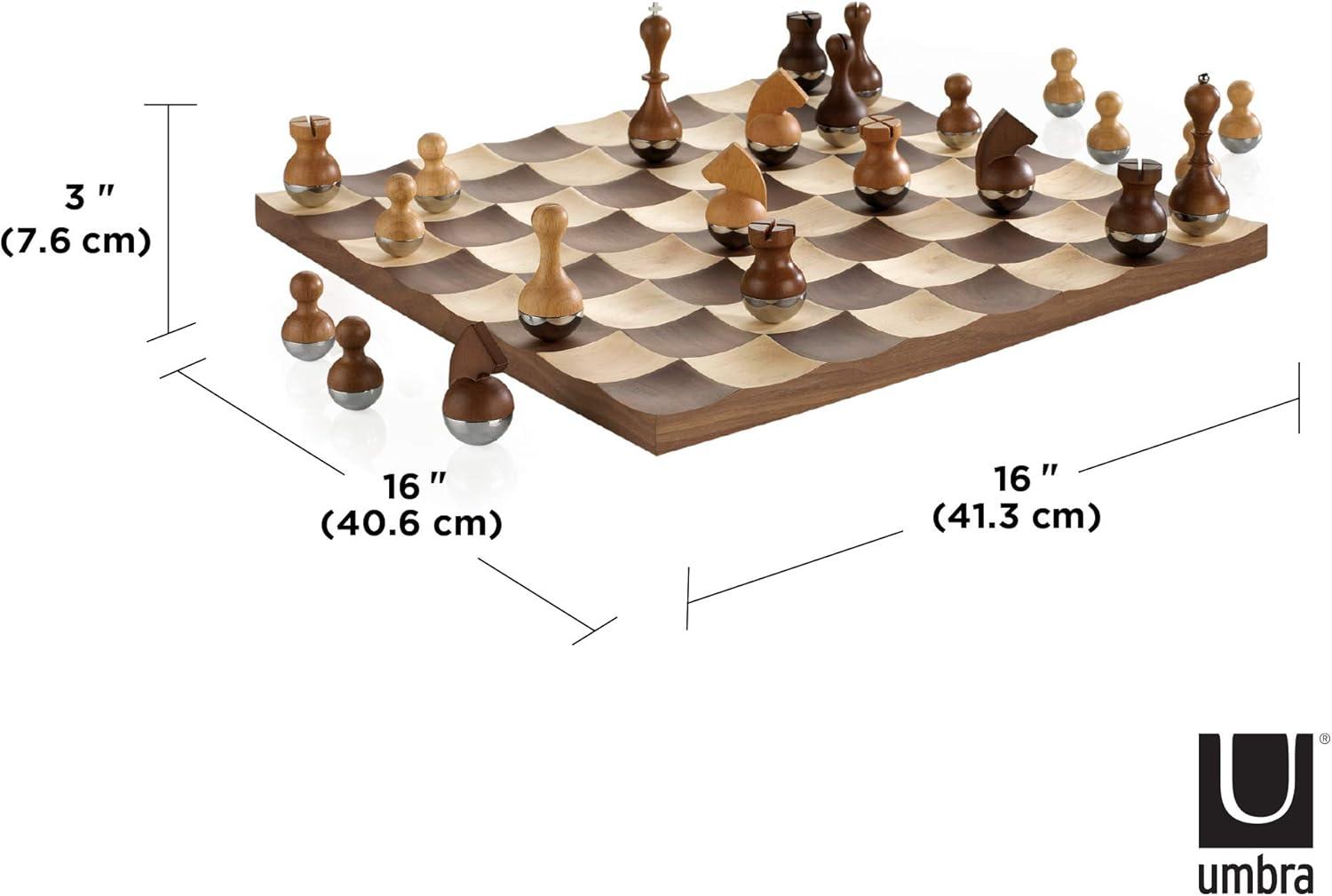 Wobble Chess Set Walnut