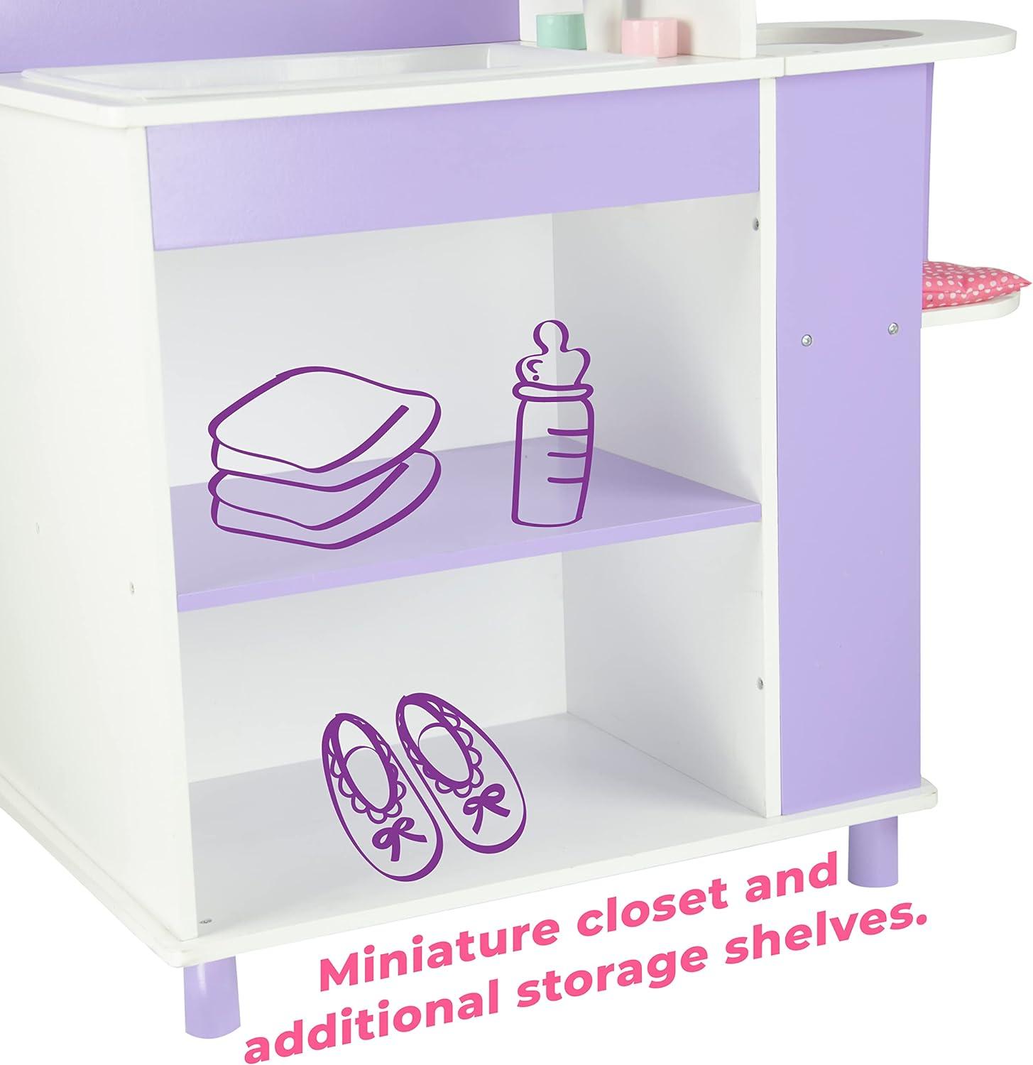 Olivia's Little World - Little Princess 18" Doll Furniture - Baby Changing Station with Storage