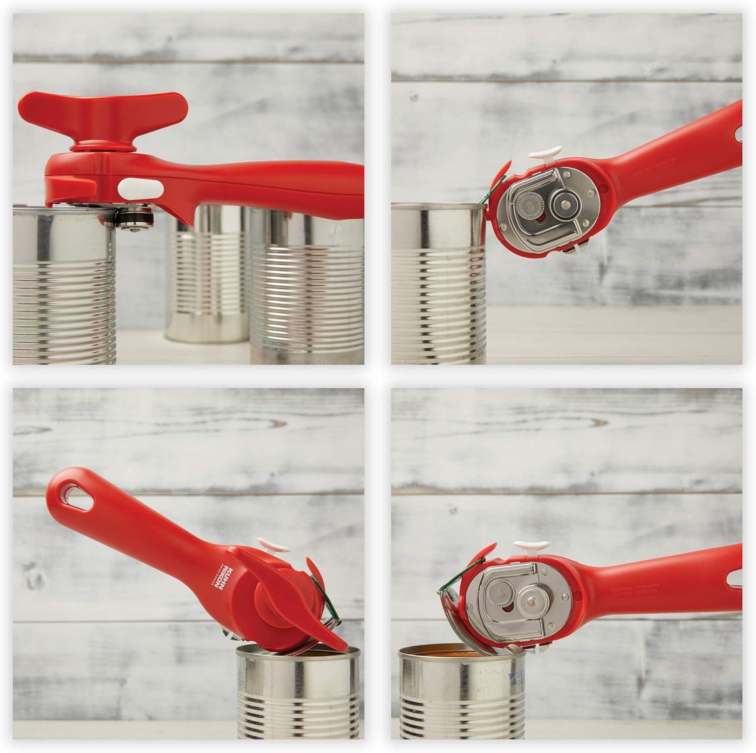 Red Safety LidLifter Can Opener with Ring-Pull