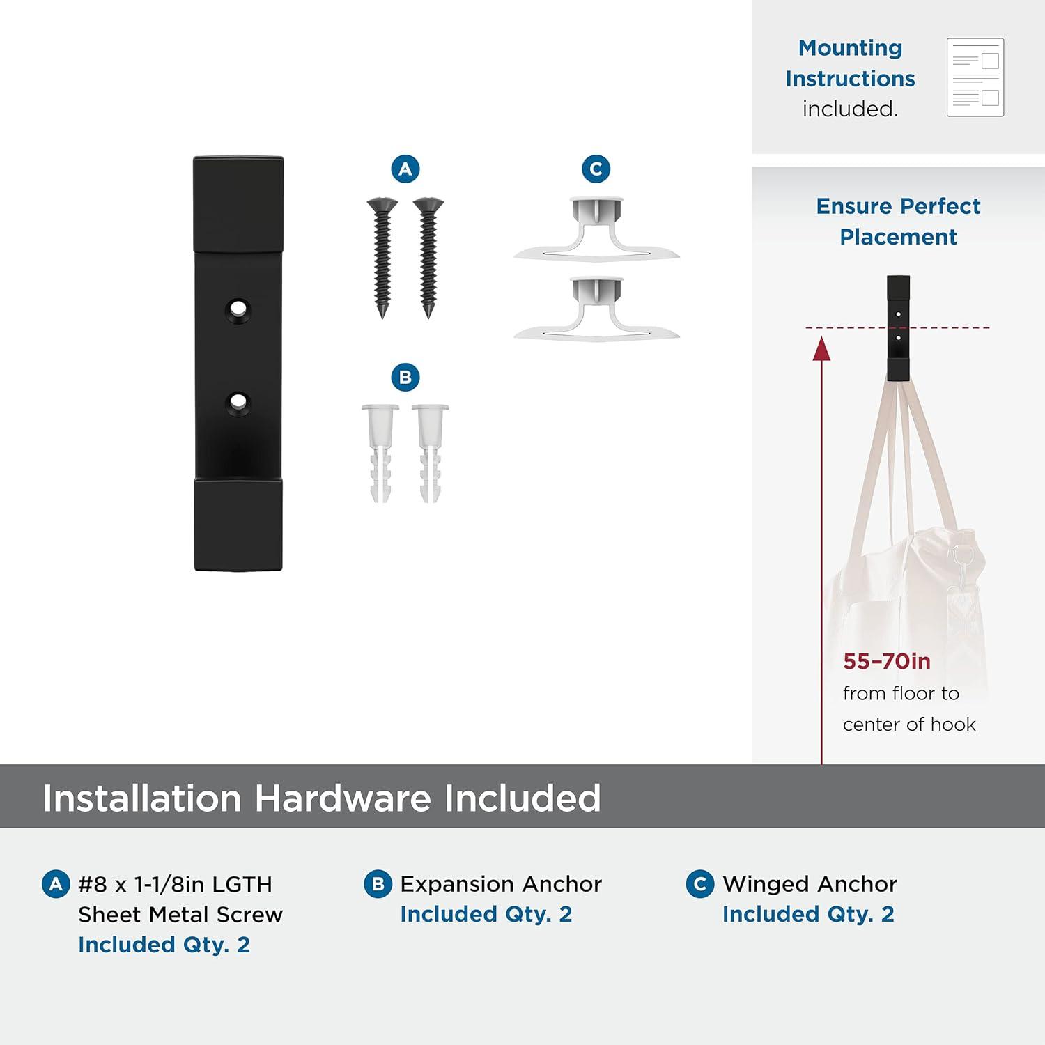 Amerock Bray Contemporary Double Prong Decorative Wall Hook