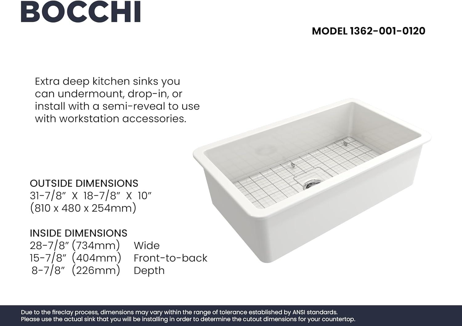 Sotto 32'' L Undermount Fireclay Kitchen Sink