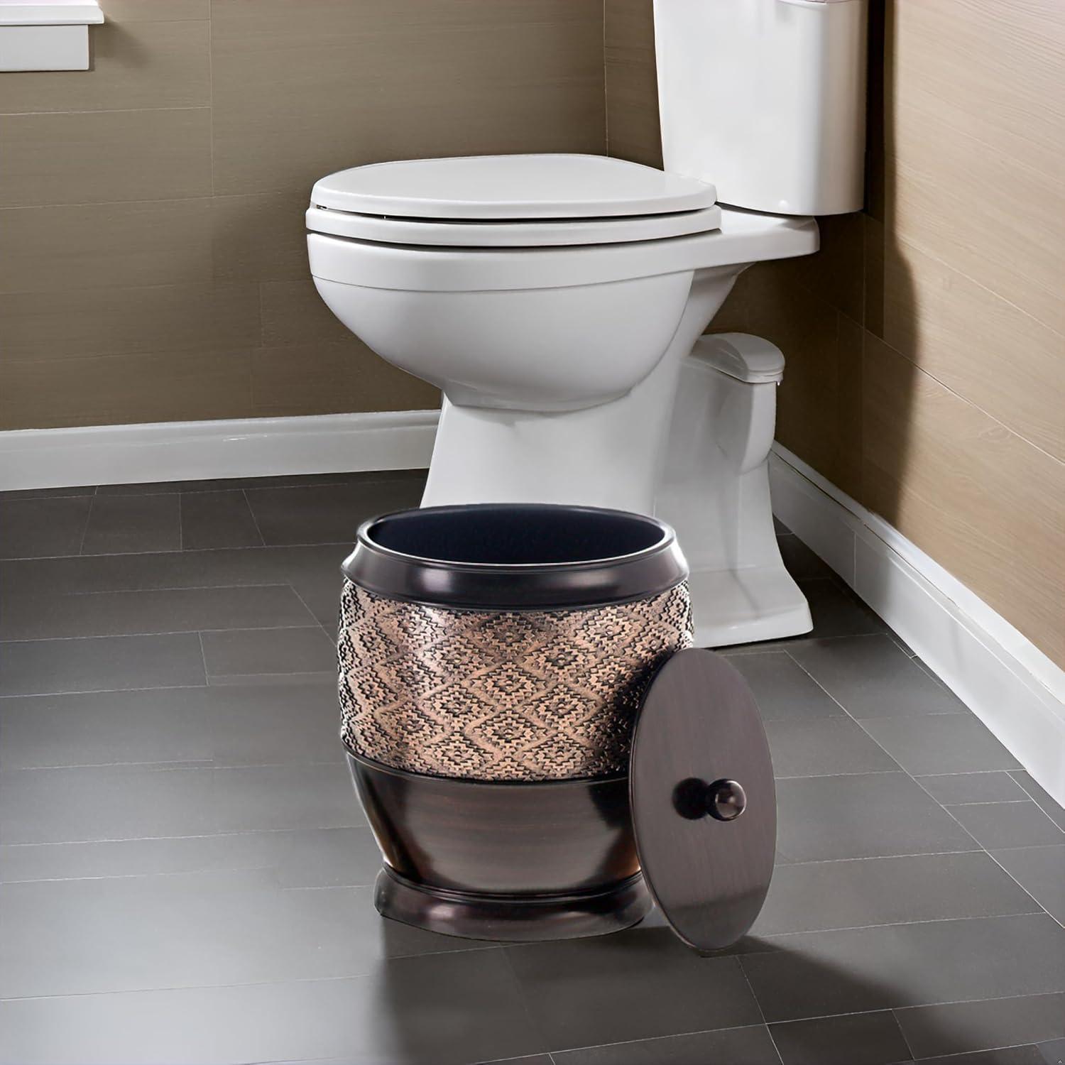 Creative Scents Dublin Resin Manual Lift Waste Basket