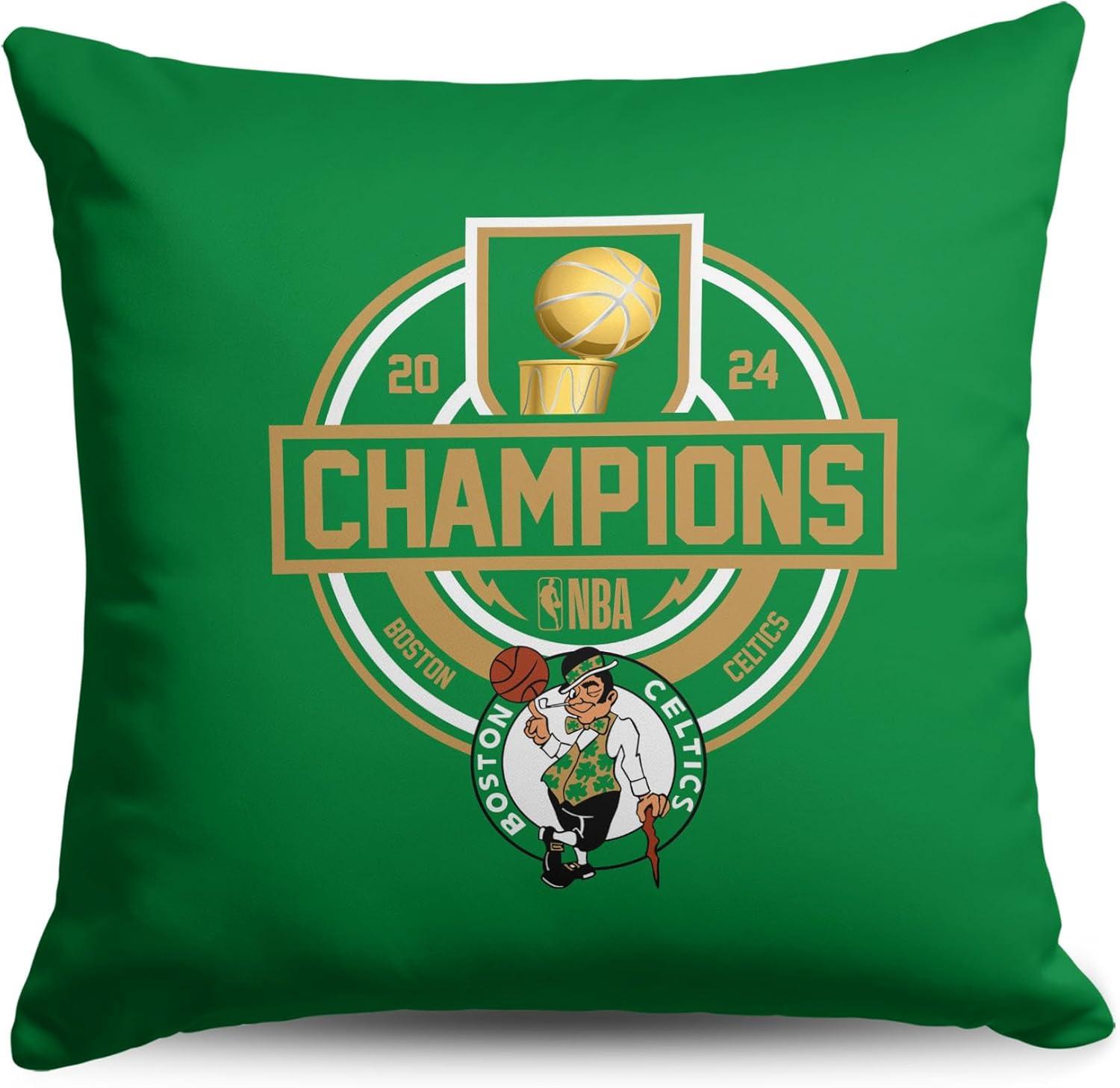 The Northwest Group Boston Celtics 2024 NBA Finals Champions 18" x 18" Two For One Throw Pillow