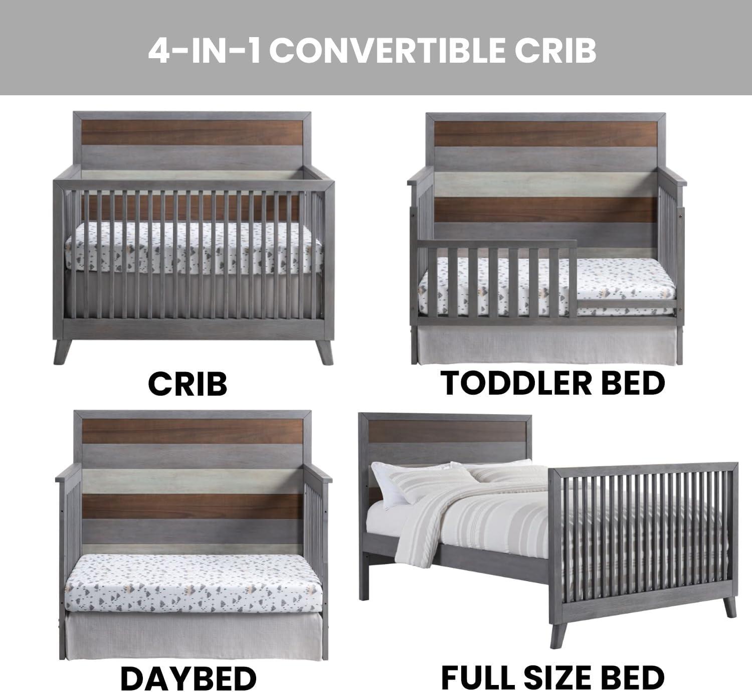 Soho Baby Cascade 4 in 1 Convertible Crib