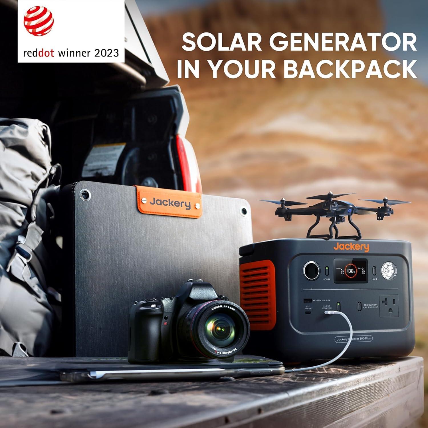 Jackery Solar Generator 300 with 40w Solar Panel