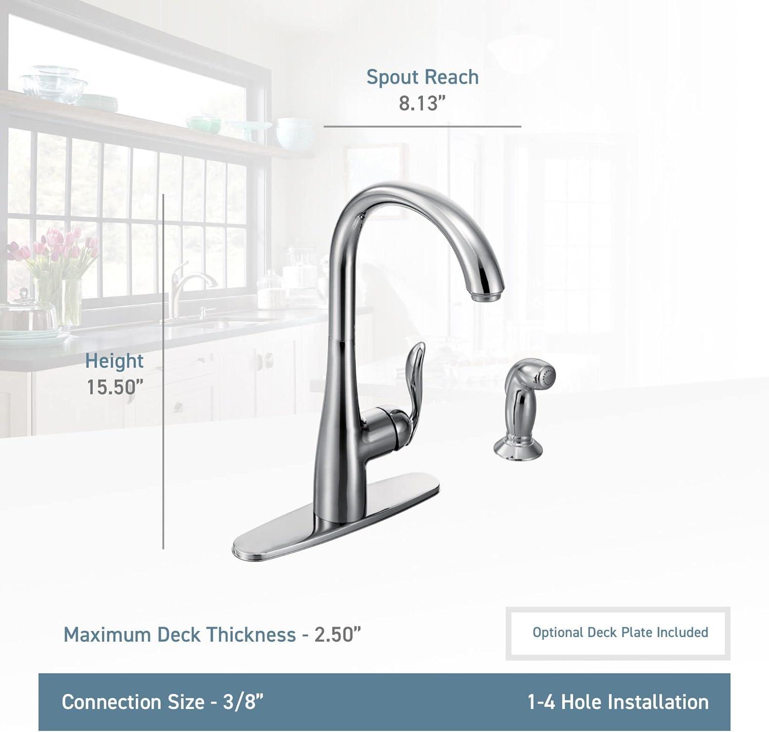 Stainless Steel Transitional Kitchen Faucet with Pull-out Spray