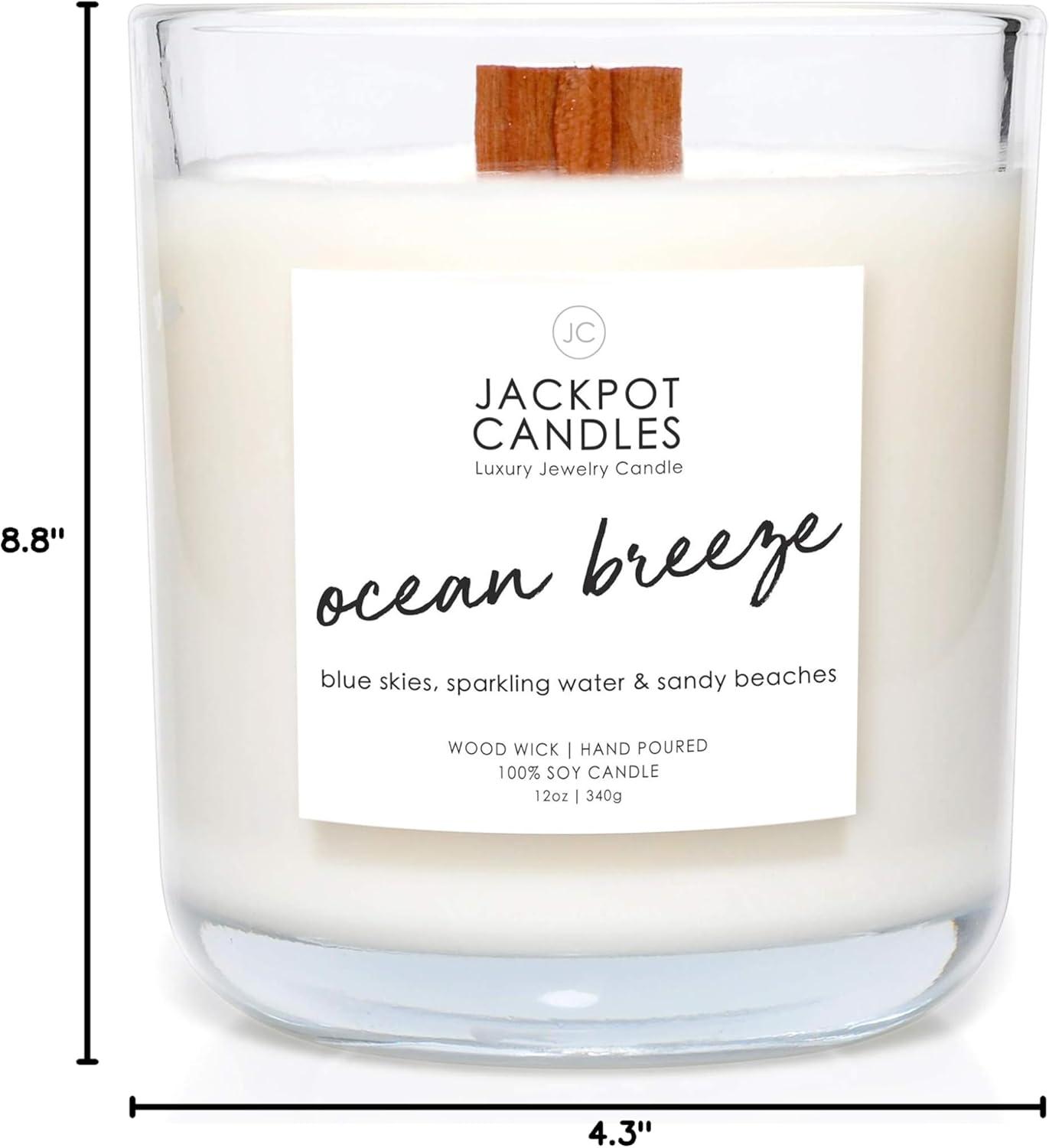 Ocean Breeze Candle with Ring Inside (Surprise Jewelry Valued at $15 to $5,000) Ring Size 9