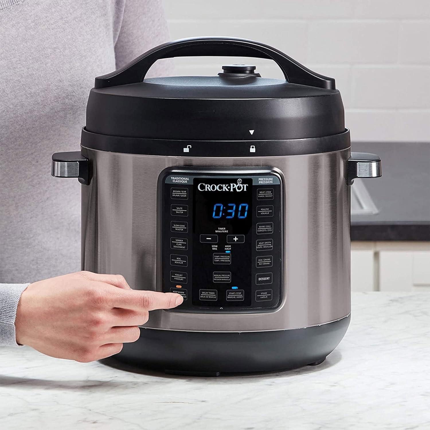 Crock-Pot 8-Quart Multi-Use XL Programmable Slow Cooker Pressure Cooker