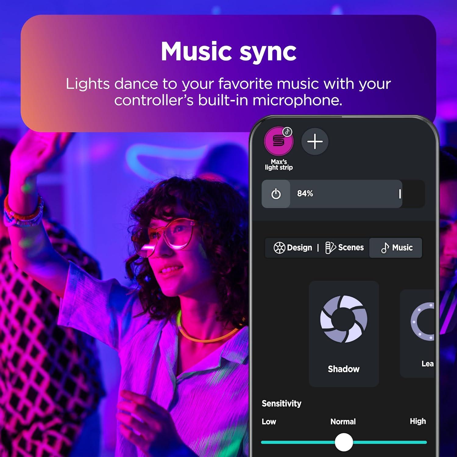 Roku Smart Home Smart Light Strip SE 16.4 Foot with 16 Million Color Options, White Light Option, and Custom Presets - Indoor
