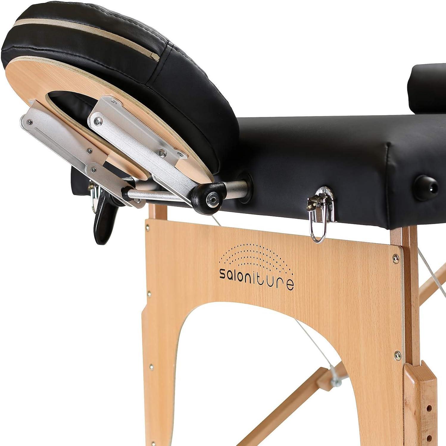 Saloniture Professional Portable Massage Table with Backrest