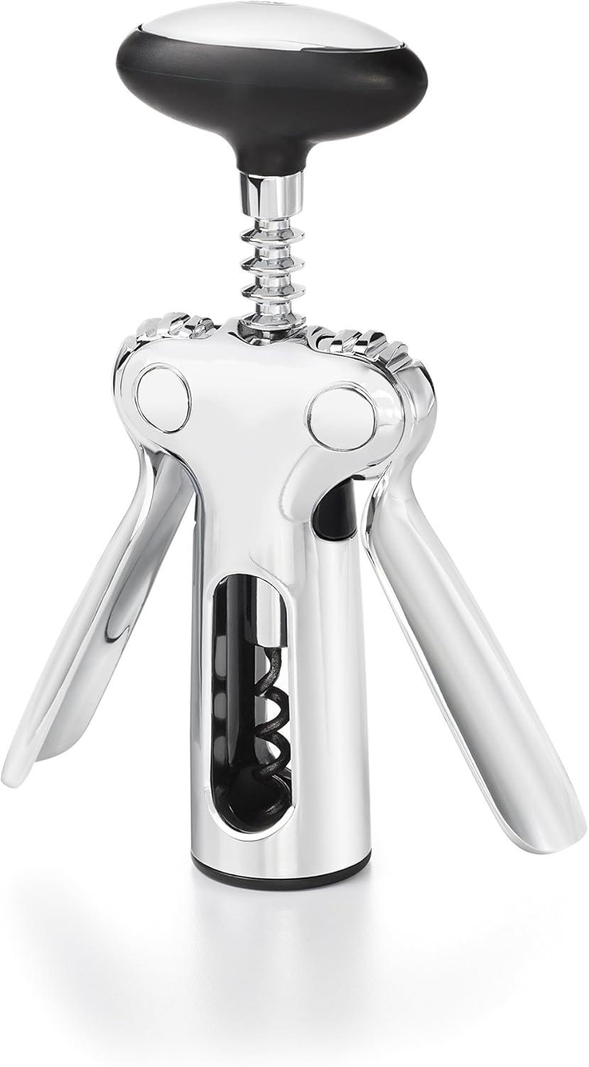 OXO Winged Corkscrew Soft Knob Smooth Gliding Steel Wine Bottle Cork Opener