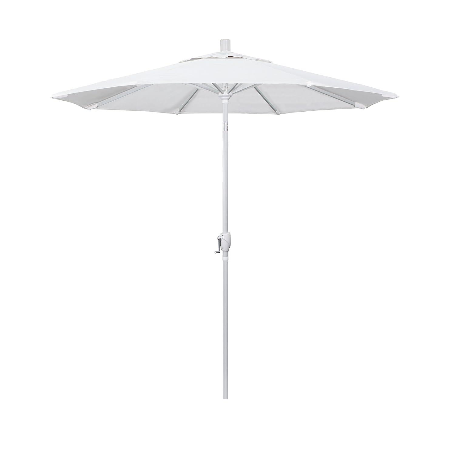 California Umbrella 7.5' Patio Umbrella in Olefin White/Matted White