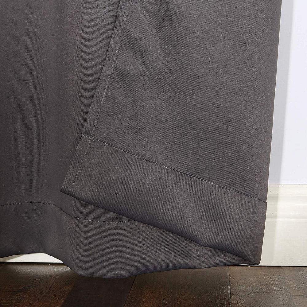 Sun Zero Nolan Energy Efficient Blackout Grommet Curtain Panel, 40"x63", Charcoal