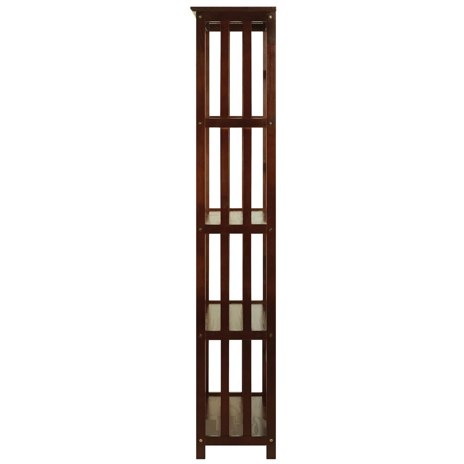 Casual Home Mission Style 5-Shelf Bookcase, Walnut