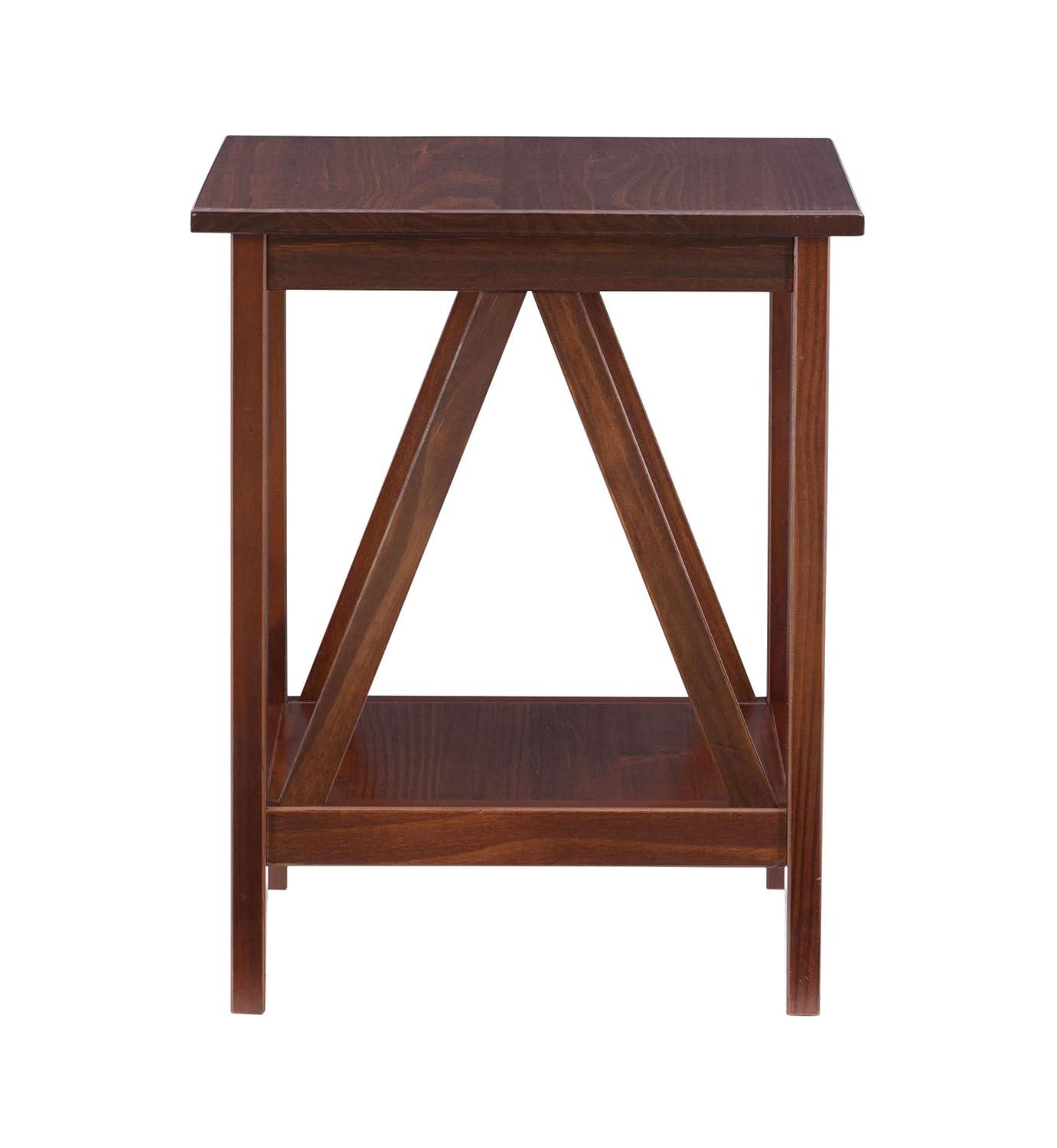 20" Titian Transitional End Table Brown - Linon