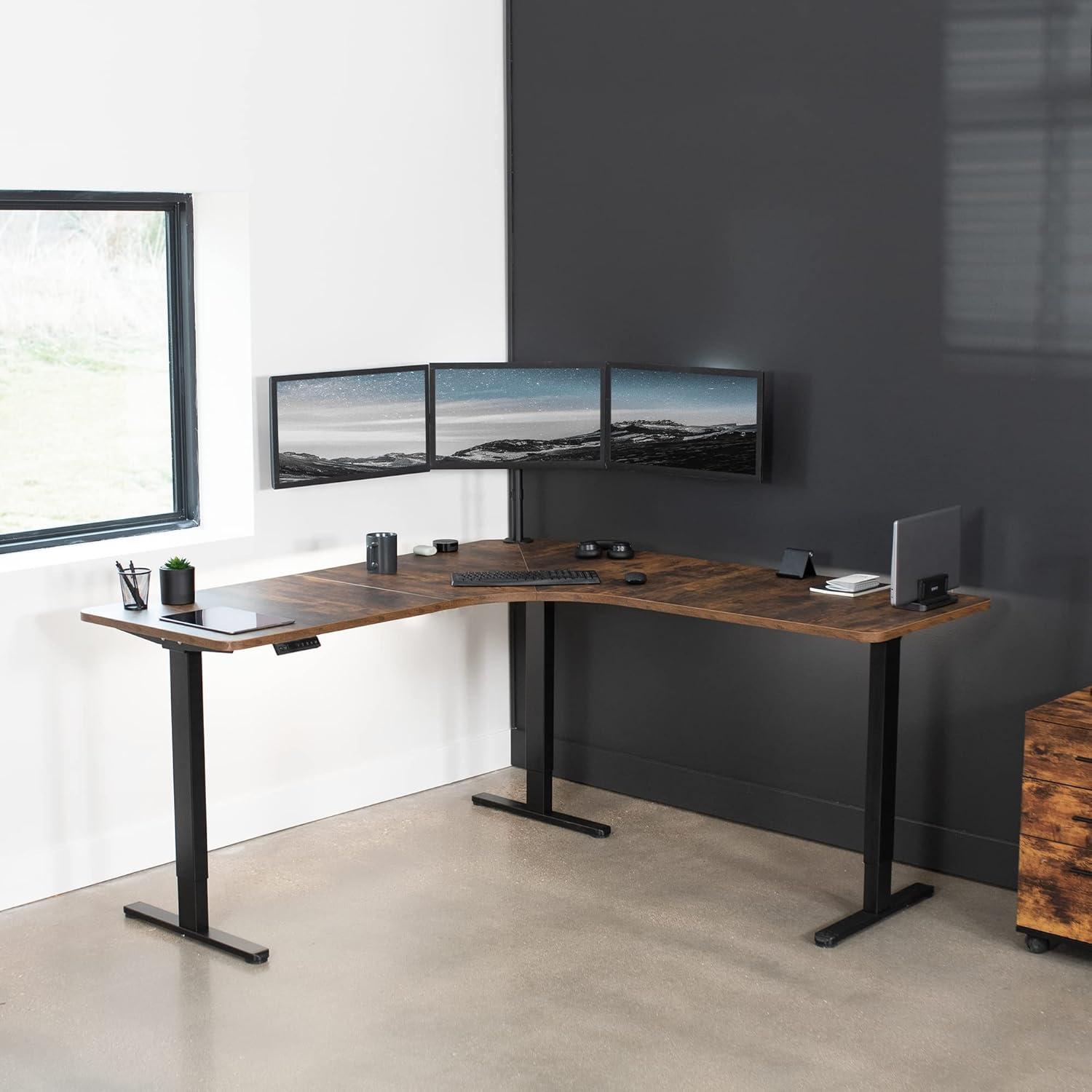 Vivo VIVO Electric 71" x 71" Curved Corner Stand Up Desk (E3CB2 Series)
